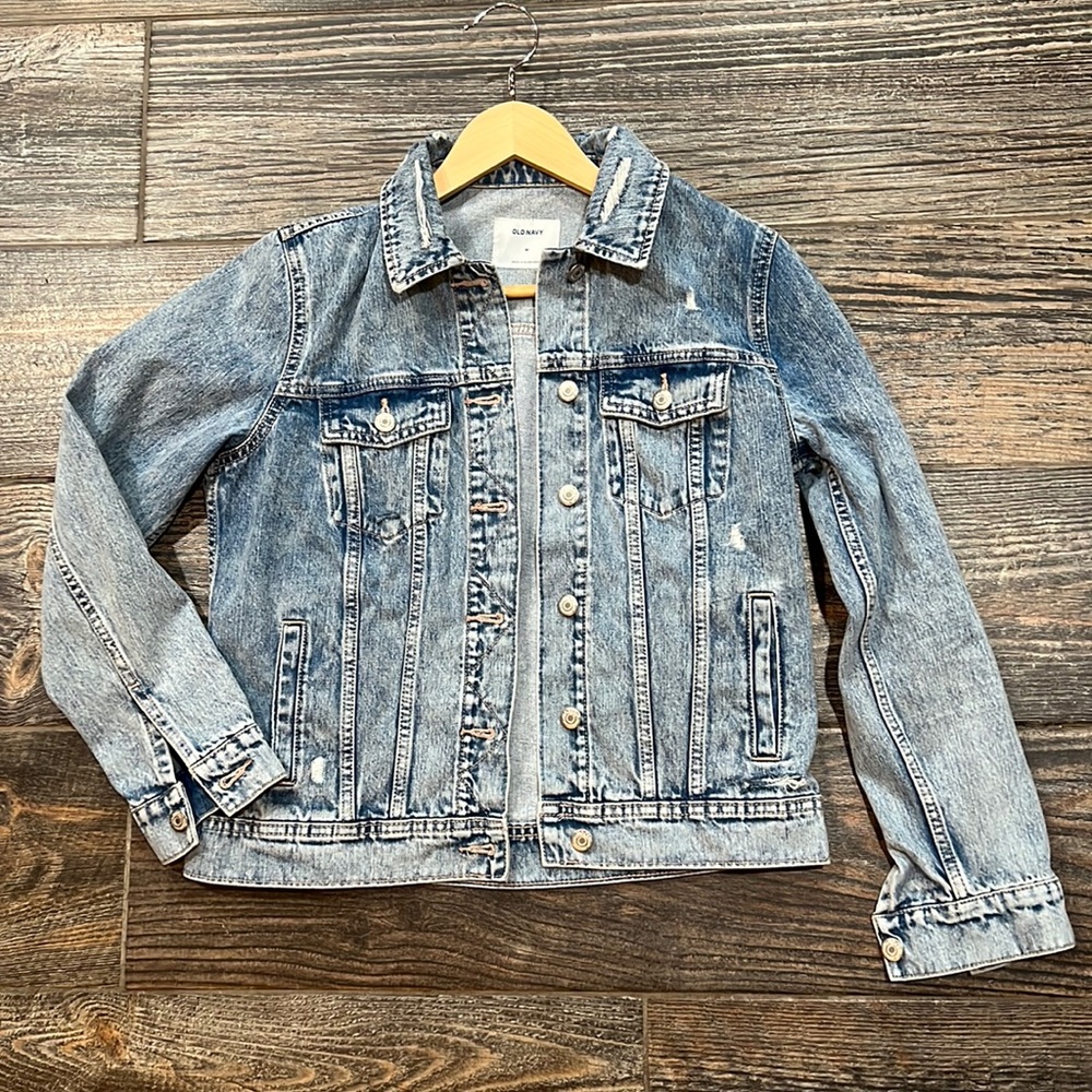 Old Navy Distressed Jean Jacket